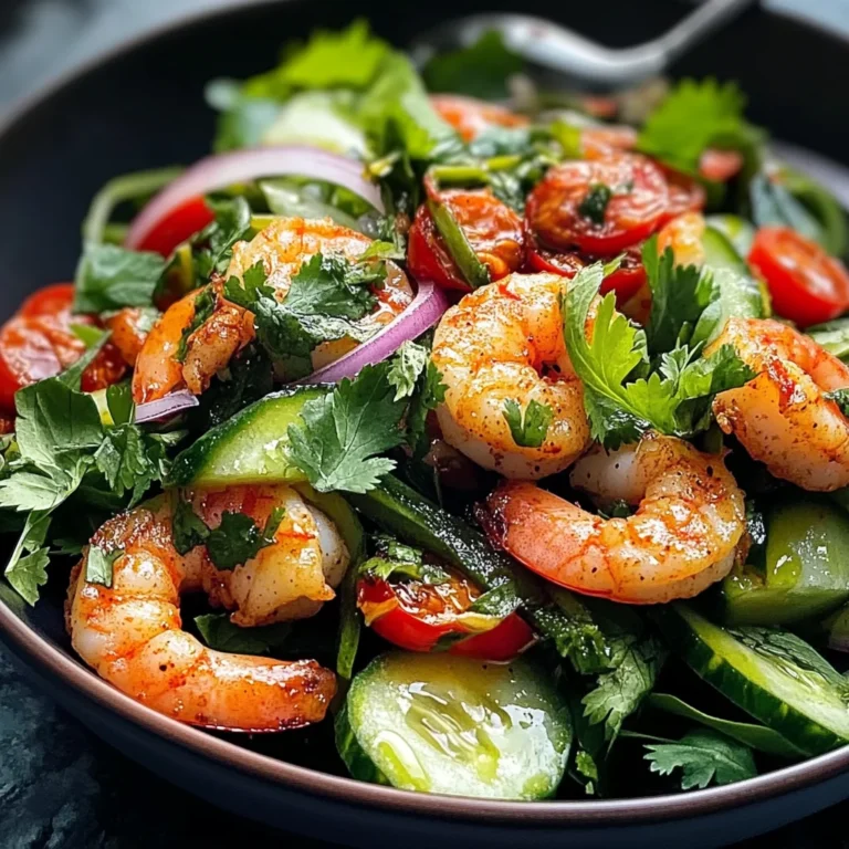 Spicy Air Fryer Tiger Salad with Shrimp